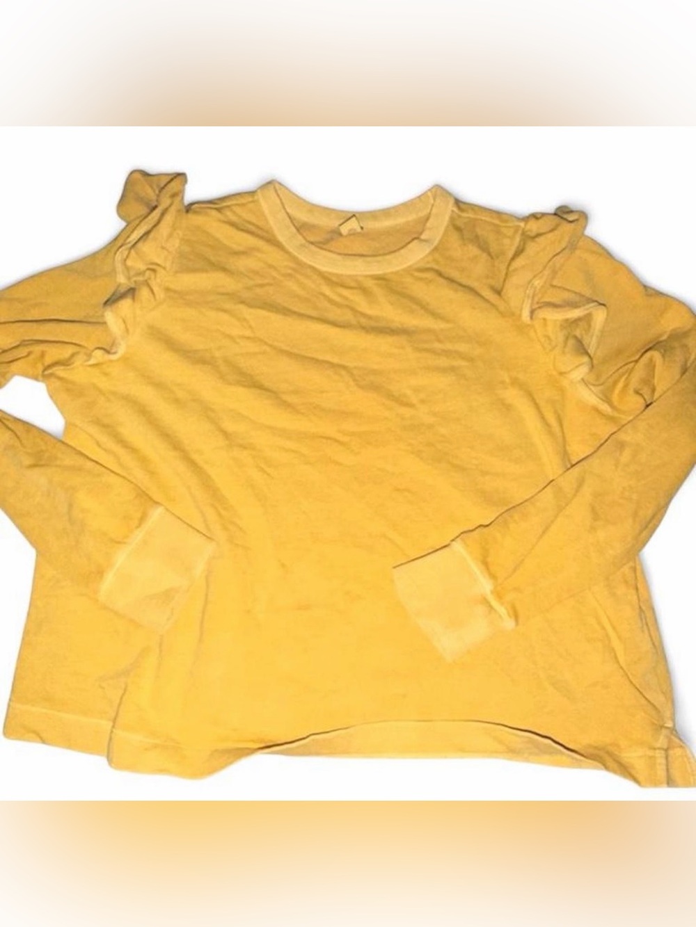 Old Navy Women’s' Yellow Ruffle Shoulder Sweatshirt